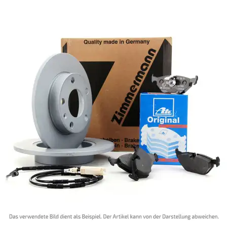 ZIMMERMANN Bremsscheiben + ATE Bel&auml;ge + Wako BMW 3er E36 316-325i 318tds 325td/tds hinten