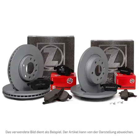 ZIMMERMANN Bremsscheiben + Bel&auml;ge VOLVO 850 C70 I S70 V70 I vorne + hinten