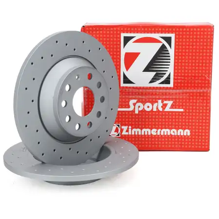 Zimmermann SPORT Bremsscheiben Satz VW Golf 7 Passat B8 Tiguan Touran AUDI A3 8V Q3 hinten