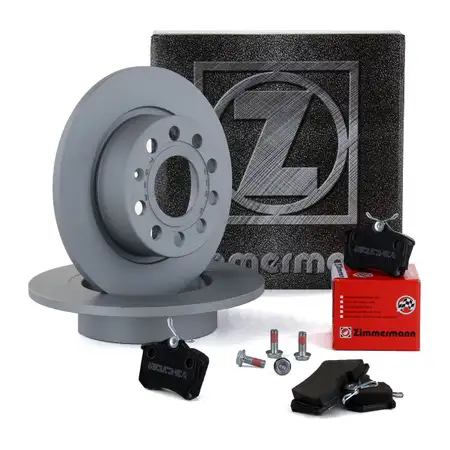 ZIMMERMANN Bremsscheiben + Bremsbel&auml;ge AUDI A3 8P VW Golf 5 6 7 Caddy 3 Eos hinten