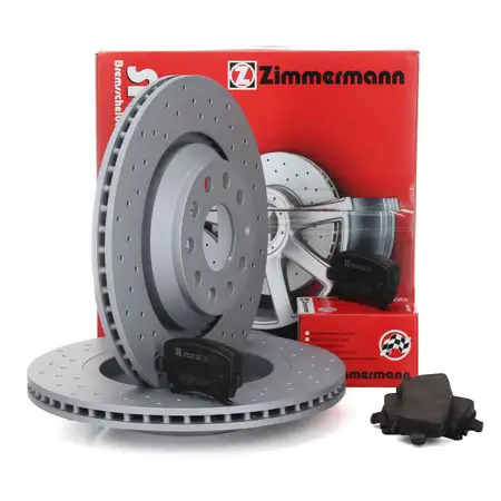 Zimmermann SPORT Bremsscheiben + Bel&auml;ge AUDI S3 RS3 3.2 V6 VW Golf 5 R32 hinten