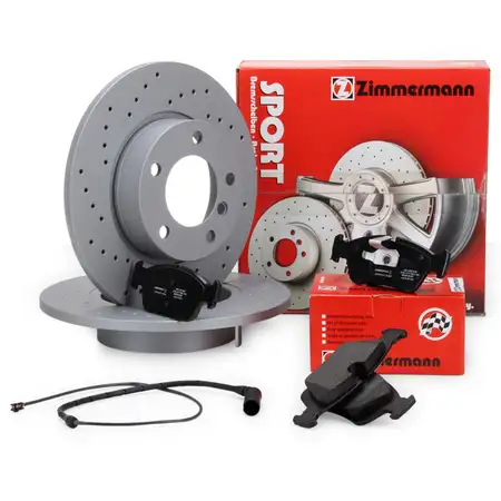 Zimmermann SPORT Bremsscheiben + Bel&auml;ge + Wako BMW 3er E36 316i 318i 318tds Z3 vorne