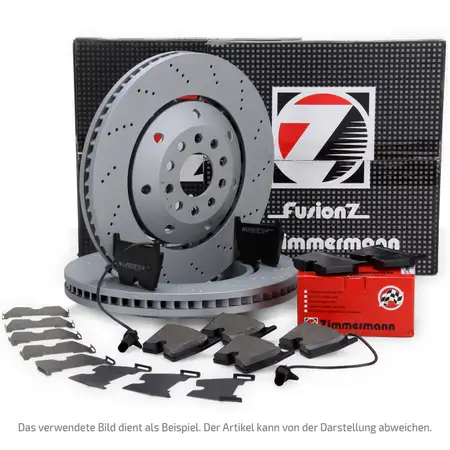 Zimmermann FORMULA Z Bremsscheiben + Bremsbel&auml;ge + Sensor AUDI A6 C8 A7 4K A8 4N vorne