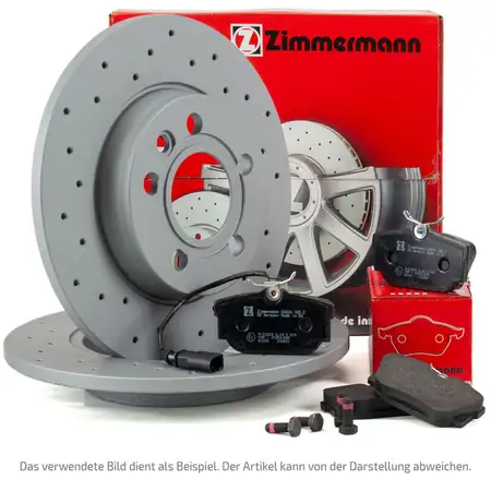 Zimmermann SPORT Bremsscheiben Bel&auml;ge Sensor MINI R50 R53 R52 One / Cooper / Works hinten