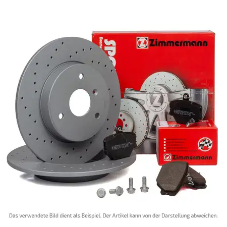 Zimmermann SPORT Bremsscheiben + Bel&auml;ge AUDI A4 (8D B5) VW Passat (B5) PR-1KD/KF hinten