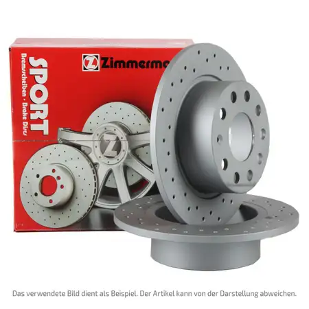 Zimmermann SPORT Bremsscheiben Satz VW K&auml;fer 1200 1300 1302 1303 1500 Karmann Ghia vorne