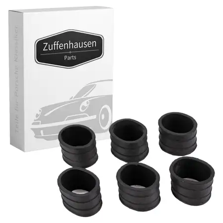 6x Verbindungsmuffe Ansaugstutzen f&uuml;r PORSCHE 911 2.7 3.0 3.3 1978-1983 92811015801