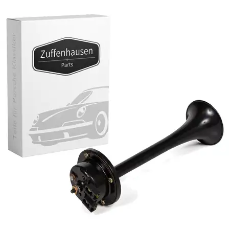 Fanfare Hupe Signalhorn TIEFTON f&uuml;r PORSCHE 911 ab 1970 + 964 + 928 91163510221