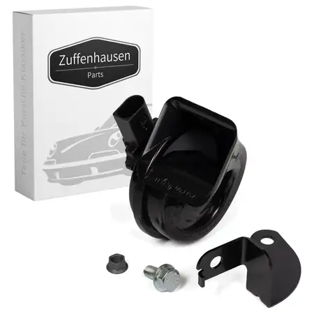 Fanfare Signalhorn + Halter HOCHTON f&uuml;r PORSCHE Cayenne (9PA) rechts 95563502201