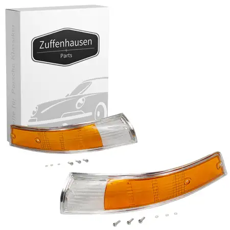 2x Blinker Blinkerglas Sto&szlig;stange f&uuml;r PORSCHE 911 1965-1973 912 1.6 vorne links + rechts