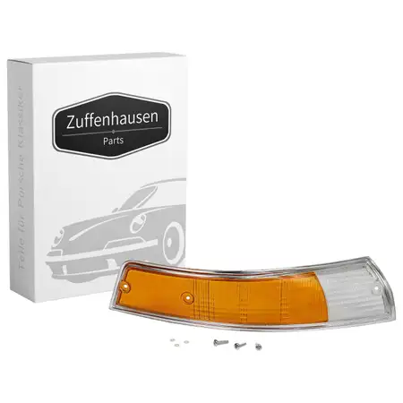 Blinker Blinkerglas mit Chromrand f&uuml;r PORSCHE 911 1965-1973 vorne rechts 91163192203