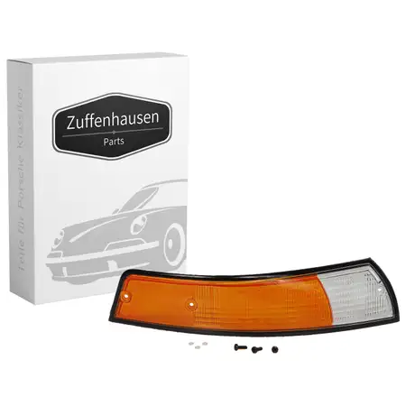 Blinker Blinkerglas mit Schwarzrand f&uuml;r PORSCHE 911 1965-1973 vorne rechts 91163194400