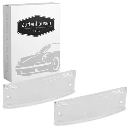 2x Blinker Blinkerglas Sto&szlig;stange WEISS f&uuml;r PORSCHE 911 2.7-3.3 1974-90 vorne 91163191400