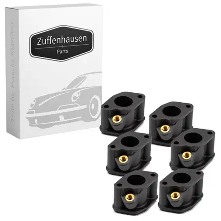 6x Ansaugstutzen Saugrohr f&uuml;r PORSCHE 911 964 3.0/3.3/3.6 Turbo K-Jetronic 93011014103