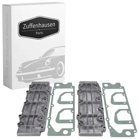 2x Ventildeckel ALU + Ventildeckeldichtung f&uuml;r PORSCHE 911 2.0-3.2 914 /6 2.0 unten