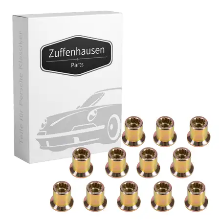 12x Zylinderkopfmutter f&uuml;r PORSCHE 964 993 3.6 Carrera + 3.3 Turbo 96410438201