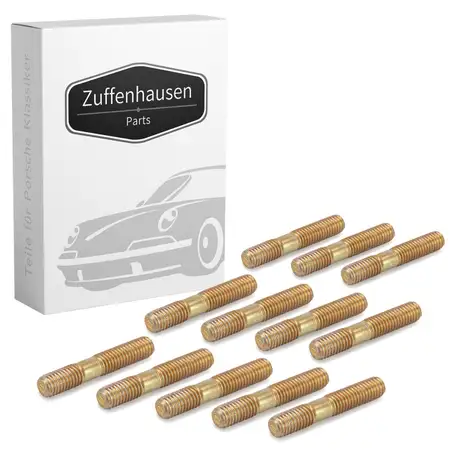 12x Stehbolzen W&auml;rmetauscher M8x30mm f&uuml;r PORSCHE 911 3.0-3.3 964 3.3/3.6 Turbo 99906223902