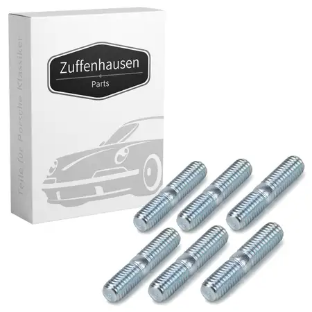 6x Stehbolzen W&auml;rmetauscher M8x22mm f&uuml;r PORSCHE 911 964 993 996 997 912 914 90006010601