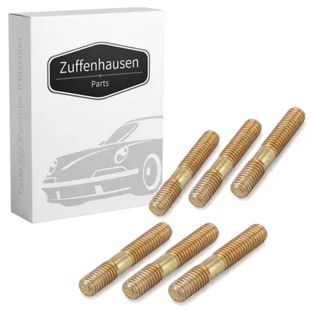 6x Stehbolzen W&auml;rmetauscher M8x30mm f&uuml;r PORSCHE 911 3.0-3.3 964 3.3/3.6 Turbo 99906223902