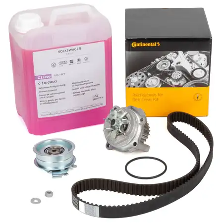 DAYCO Zahnriemensatz Wasserpumpe + 5L ORIGINAL Frostschutz VW Golf 4 5 6 Passat Touran 1.6