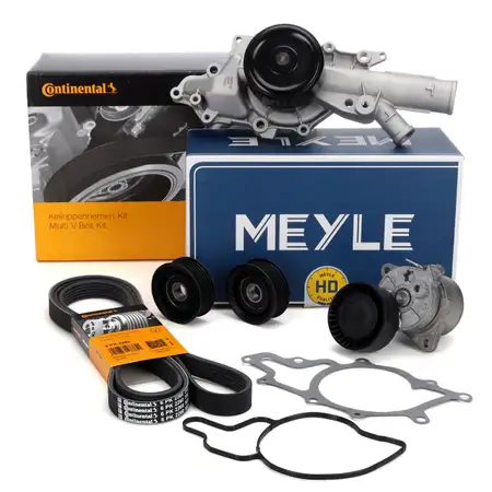 CONTI Keilrippenriemen Satz + MEYLE HD Wasserpumpe MERCEDES W203 W204 W211 OM646 OM647