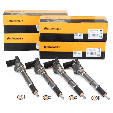 4x CONTI Einspritzd&uuml;se + Dichtungen VW Golf 6 Passat B6 B7 Polo Touran A1 8X A3 8P 1.6 TDI