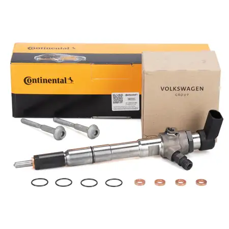 CONTI Einspritzd&uuml;se + Dichtungen + ORIGINAL Dehnschraube VW Golf 6 AUDI A1 A3 8P 1.6 TDI