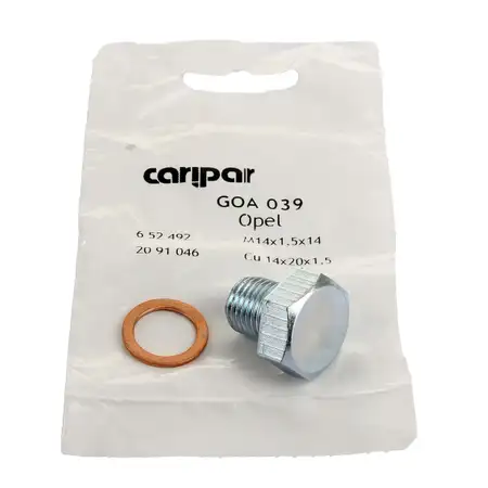 CARIPAR &Ouml;lablassschraube + Dichtring OPEL Astra F G H Corsa A B C Vectra A B 1.7 DIESEL