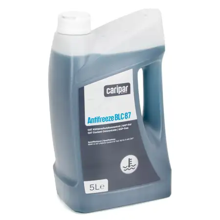 5L 5 Liter CARIPAR ANTIFREEZE BLC 87 Frostschutz K&uuml;hlerfrostschutz Konzentrat BLAU/GR&Uuml;N