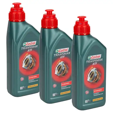 3L 3 Liter CASTROL TRANSMAX ATF DX III MULTIVEHICLE Automatikgetriebe&ouml;l