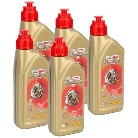 5L 5 Liter CASTROL TRANSMAX ATF DEXRON VI MERCON LV MULTIVEHICLE Automatikgetriebe&ouml;l