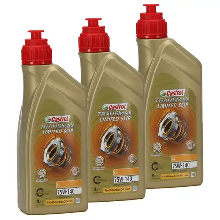 3L 3 Liter CASTROL TRANSMAX LIMITED SLIP LL 75W-140 Achsgetriebe&ouml;l API GL-5 MB 235.61