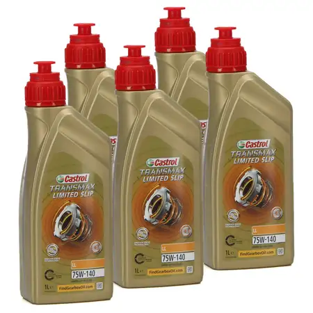 5L 5 Liter CASTROL TRANSMAX LIMITED SLIP LL 75W-140 Achsgetriebe&ouml;l API GL-5 MB 235.61