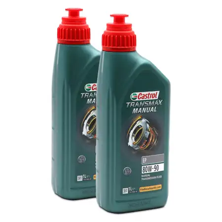 2L 2 Liter CASTROL TRANSMAX MANUAL EP 80W-90 Schaltgetriebe&ouml;l API GL-4 MAN341