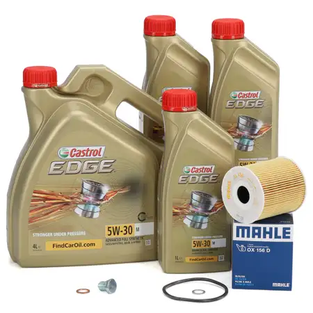 7L CASTROL EDGE 5W30 M Motor&ouml;l + MAHLE &Ouml;lfilter BMW E46 330d E39 525d 530d E38 730d M57