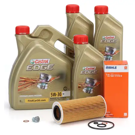 7L CASTROL EDGE 5W30 M Motor&ouml;l + MAHLE &Ouml;lfilter BMW E46 E90-93 E60/61 E63/64 X3 X5 M57 N57