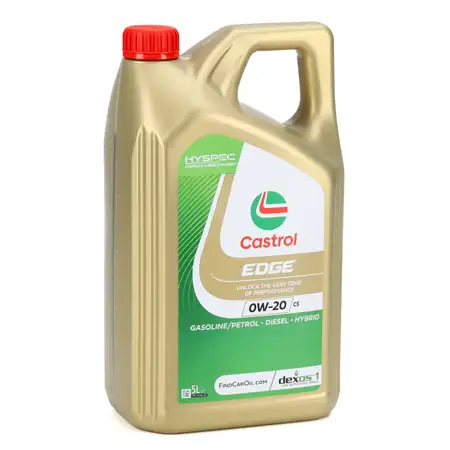 5L 5 Liter CASTROL EDGE 0W-20 C5 Motor&ouml;l &Ouml;l dexos1 Gen3 MB 229.71 JAGUAR LAND ROVER