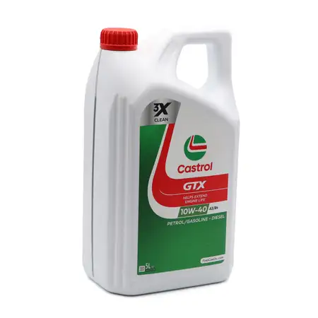 5L 5 Liter CASTROL GTX 10W-40 A3/B4 Motor&ouml;l &Ouml;l MB 226.5/229.3 RN0700/0710 VW 501.00/505.00