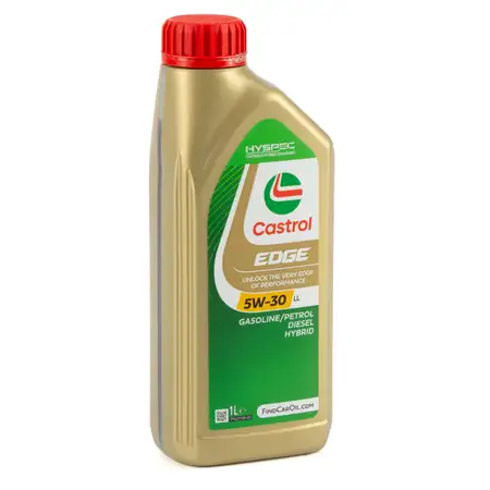 1L 1 Liter CASTROL EDGE 5W-30 LL Motor&ouml;l BMW LL04 MB 229.31/.51 VW 504/507.00