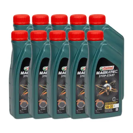 10L 10 Liter CASTROL Magnatec STOP-START Motor&ouml;l &Ouml;l 5W30 S1 ACEA C2 FIAT 9.55535-S1