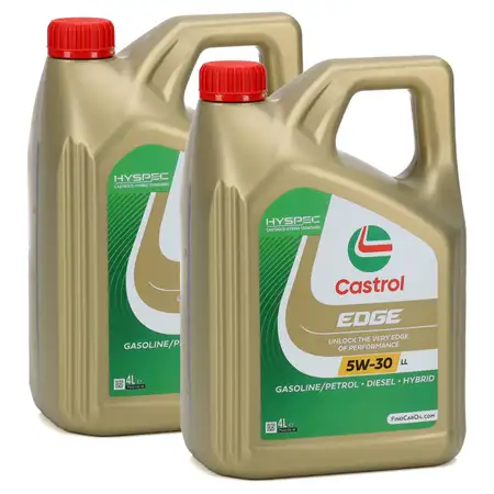 8L 8 Liter CASTROL EDGE 5W-30 LL Motor&ouml;l &Ouml;L ACEA C3 BMW LL-04 MB 229.31/51 VW 504/507.00