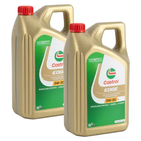 10L 10 Liter CASTROL EDGE 5W-30 LL Motor&ouml;l BMW LL04 MB 229.31/.51 VW 504/507.00