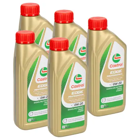 5L 5 Liter CASTROL EDGE Professional V 0W-20 Motor&ouml;l ACEA C5 VOLVO VCC RBS0-2AE