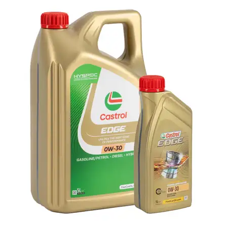 6L 6 Liter CASTROL EDGE 0W-30 Motor&ouml;l BMW LL04 LL19FE MB 229.31/51 Renault RN0700/0710