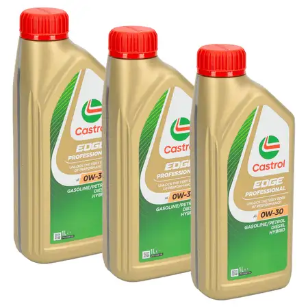 3L 3 Liter CASTROL EDGE Professional A5 0W-30 Motor&ouml;l &Ouml;L ACEA A1/B1 A5/B5 API SL/CF VOLVO