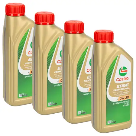 4L 4 Liter CASTROL EDGE Professional A5 0W-30 Motor&ouml;l &Ouml;L ACEA A1/B1 A5/B5 API SL/CF VOLVO