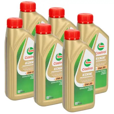 6L 6 Liter CASTROL EDGE Professional A5 0W-30 Motor&ouml;l &Ouml;L ACEA A1/B1 A5/B5 API SL/CF VOLVO