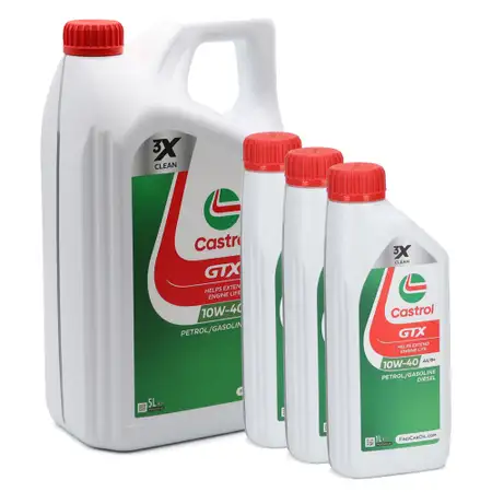 8L 8 Liter CASTROL GTX 10W-40 A3/B4 Motor&ouml;l &Ouml;l MB 226.5/229.3 RN0700/0710 VW 501.00/505.00