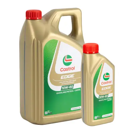 6L 6 Liter CASTROL EDGE 10W-60 Motor&ouml;l ACEA A3/B4 API SN/CF BMW M VW 501.01 505.00