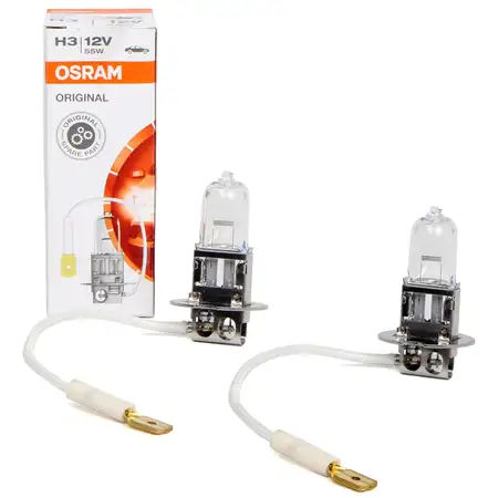 2x OSRAM 64151 Halogenlampe Gl&uuml;hlampe H3 ORIGINAL LINE 12V 55W PK22s